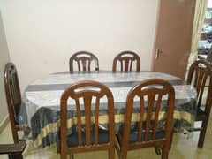 Dining Table with six chairs