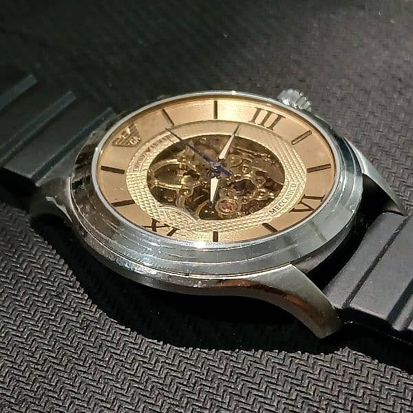 Emporio Armani Automatic Skeleton dial and back watch 1