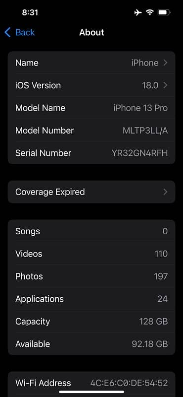 IPHONE 13 PRO JV NON ACTIVE 12