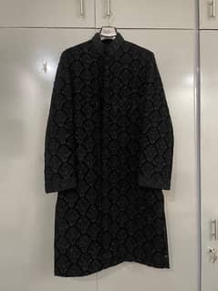 Black Medium Size Sherwani For Sale