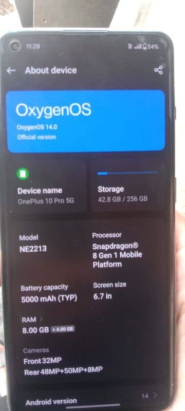 oneplus 10 pro 10 by 10 condition 4 month sim time Baki 4