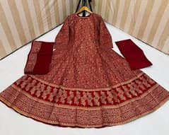 3 pcs Women's Stitched Katan  Silk printed Suit