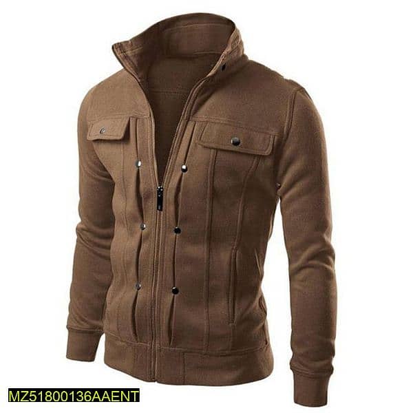 1pc mens sitched feelce mexcan  styal jackt brown 0