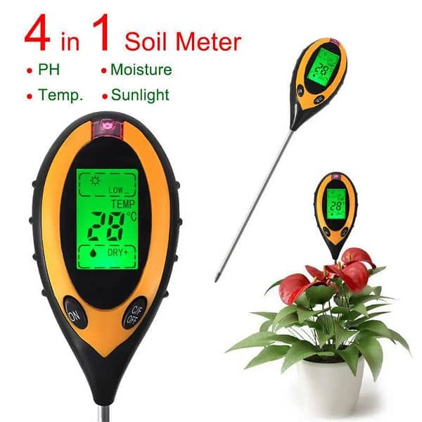 4 in 1 Soil Tester Outdoor plant Hygrometer humidity Meter / PH 1