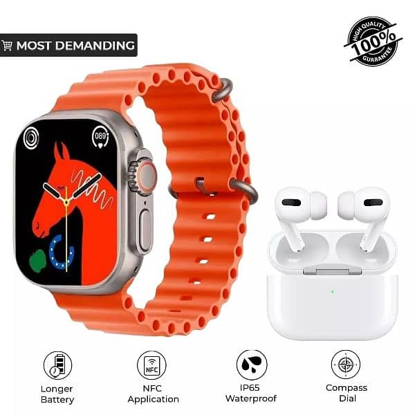 Ultra 10 in 1 Smart Watch + Earphones 4