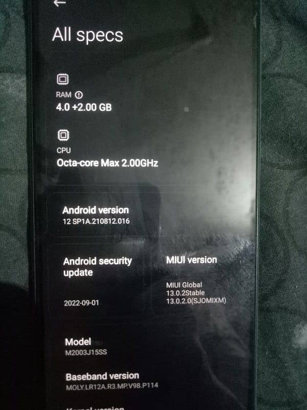 Redmi note 9 6GB 128GB official pta approved 7