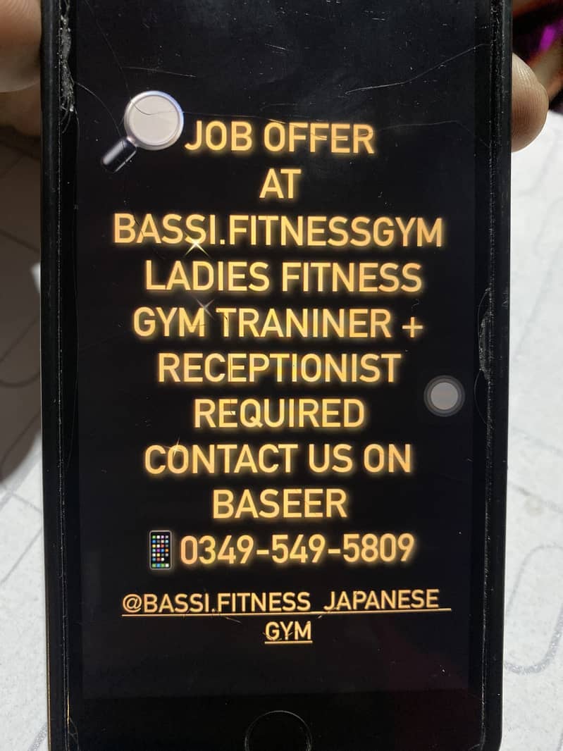 Receptionist and gym trainer (Female) 0