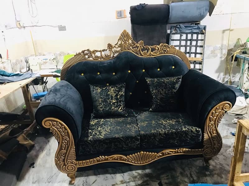 luxury  wooden sofa set  6 seater  15000 per seat 1