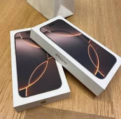 iPhone 16 Pro Max Desert Phy+eSim Box Packed