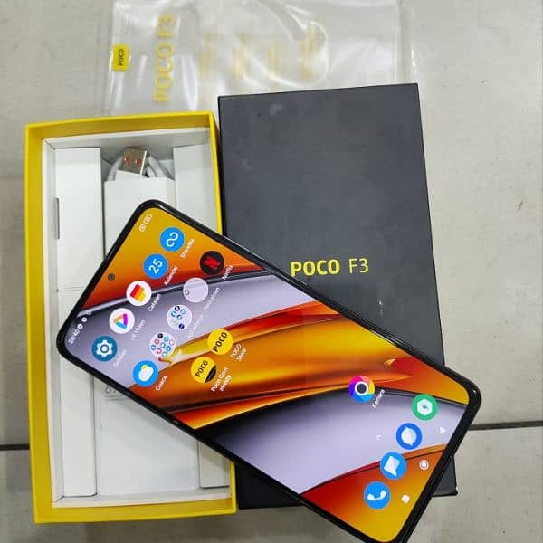 Poco F3 5G 8+8/256Gb complete box offcial PTA approved condtion 10by10 0