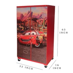 D8 5 feet Wooden McQueen car theme cupboard For kids Red