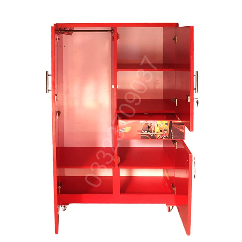 D8 5 feet Wooden McQueen car theme cupboard For kids Red 2