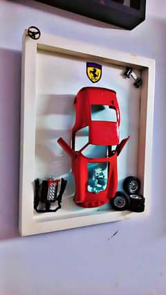 Metal farrari 250gto framed car