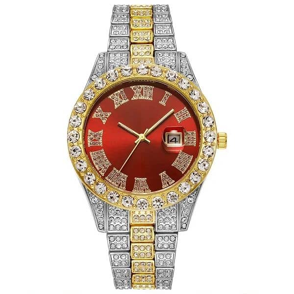 Quartz roman stylish watch with stainless steel diomand watch 5