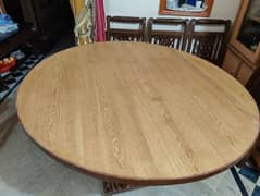 Round Dinner Table 6 Chairs For Sale