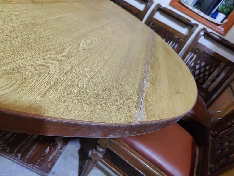 Round Dinner Table 6 Chairs For Sale 3