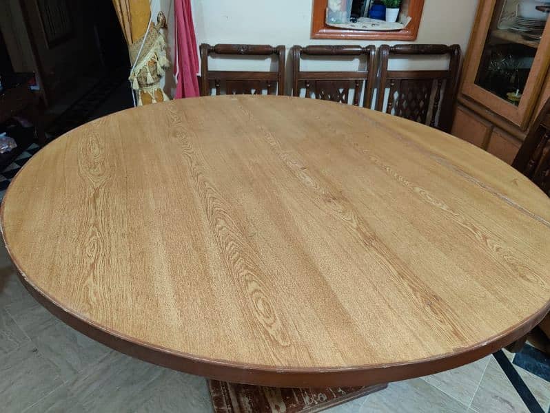 Round Dinner Table 6 Chairs For Sale 4