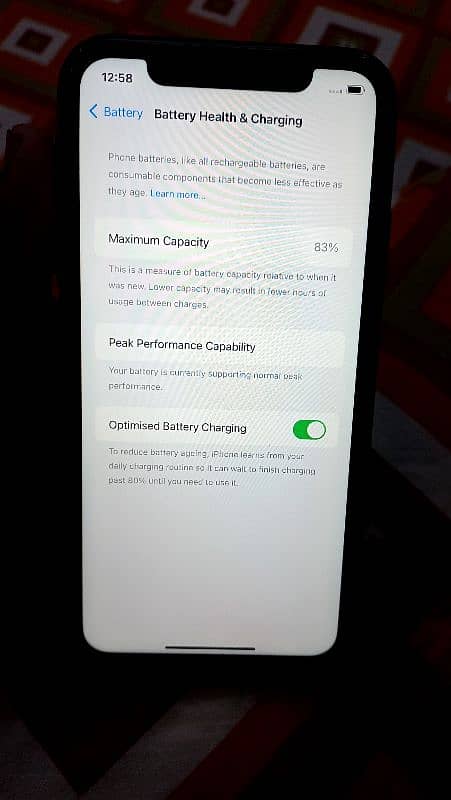 I phone XR 64GB JV Non PTA Battery 83% Only Back Crack 7