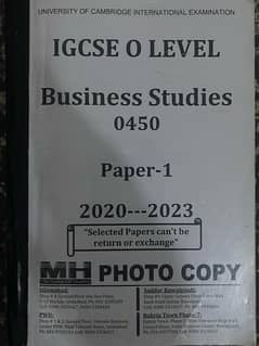 Business IGCSE Past Papers 2020-2023