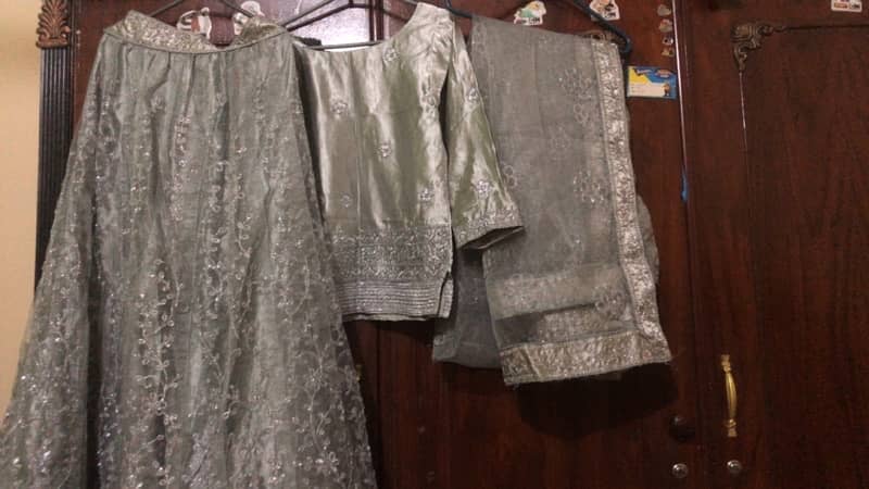 Silver Lehenga For sale in Very good condition 1