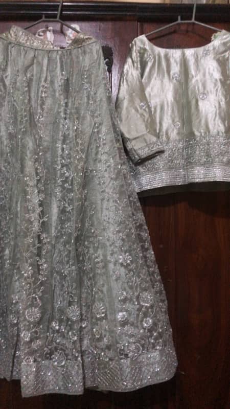 Silver Lehenga For sale in Very good condition 2