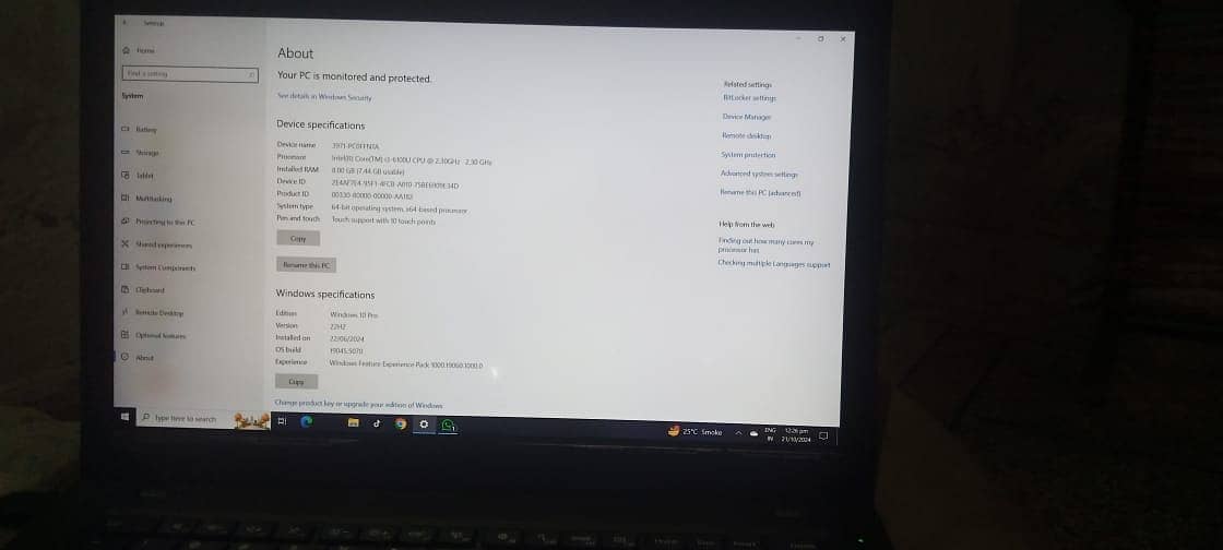 Lenovo Thinkpad  Core I3 ( 6100U 6th Gen ) 2.30GHz | 08 GB DDR4 RAM 8