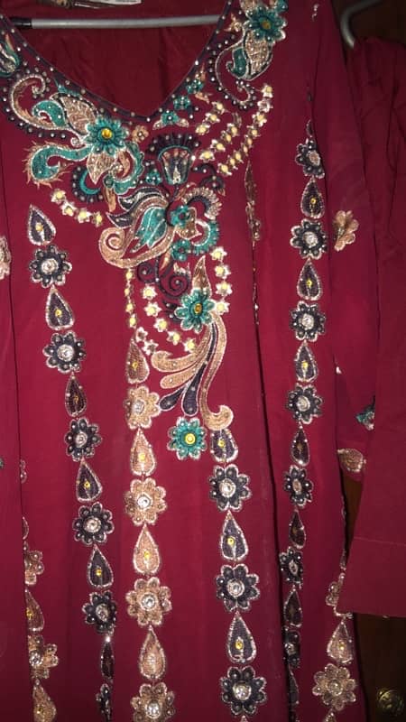 beautiful maroon dress for sale 1