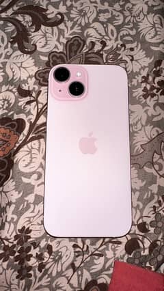 iphone 15 pink 128 gb 4 month sim work factory  unlock HK model