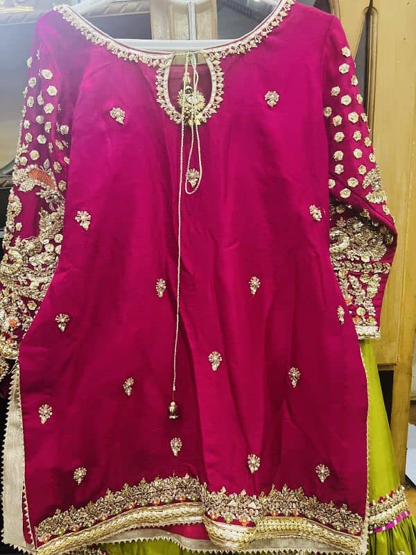 bridal gharara for mehndi 6