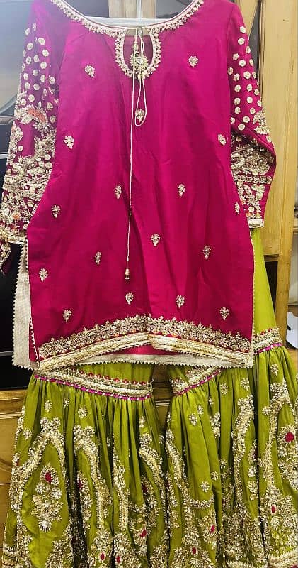 bridal gharara for mehndi 7