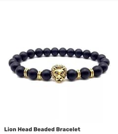 Lion head beaded bracelet