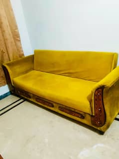 Modern Velvet Sofa Cum Bed