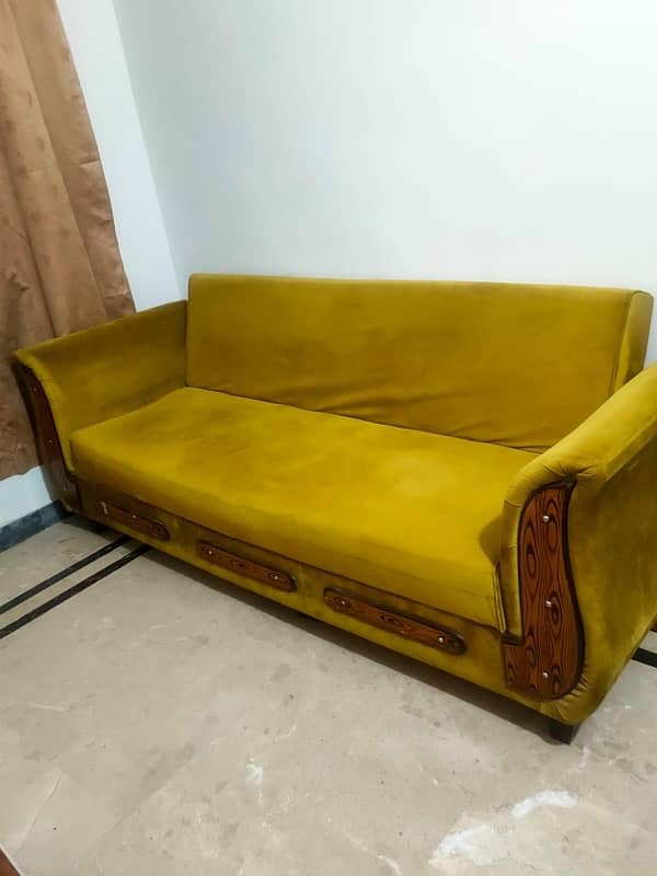 Modern Velvet Sofa Cum Bed 5