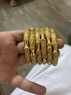 21k Gold Bangles 6 tola for Sale Best Design