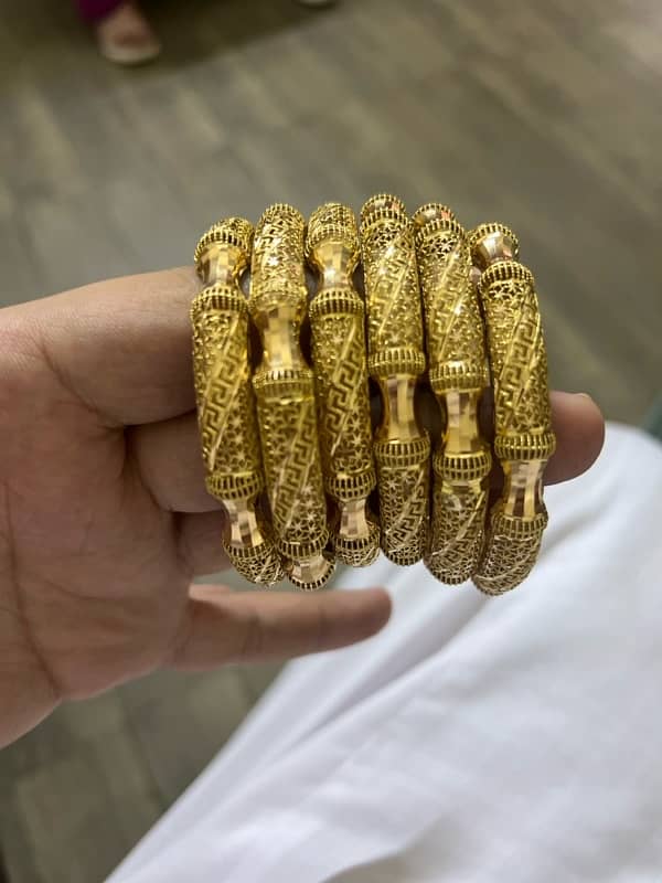 21k Gold Bangles 6.5 tola for Sale Best Design 1