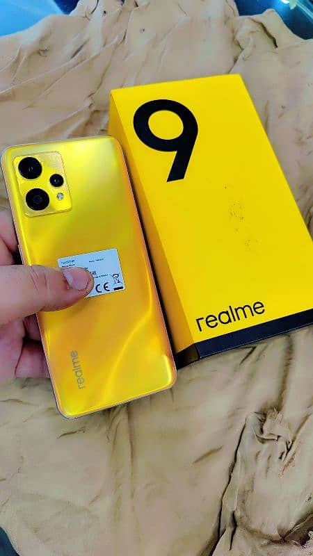 Realme 9/8GB/128GB/Display finger print/Only Box and mobile 1Hand us 7