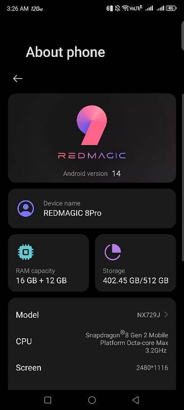 red magic 8pro official PTA proved 4