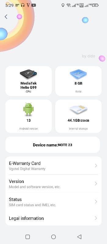 vgotel 23note 8 256 Ok 1