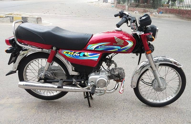 Honda CD 70 RED 2024 Model Brand New Condition 1