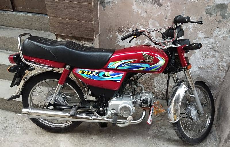 Honda CD 70 RED 2024 Model Brand New Condition 7