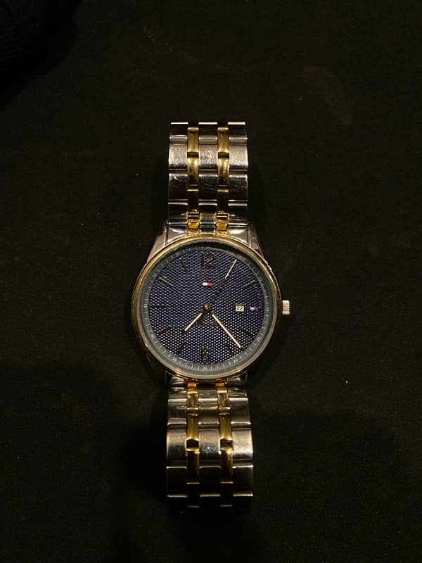 ORIGINAL Tommy Hilfiger Two-Tone Steel Navy Dial Men's Watch - 1710437 1