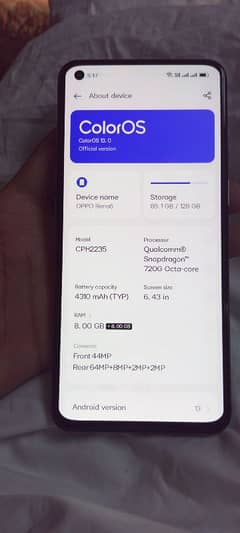 Oppo reno 6 condition 10/9 with original charger and box