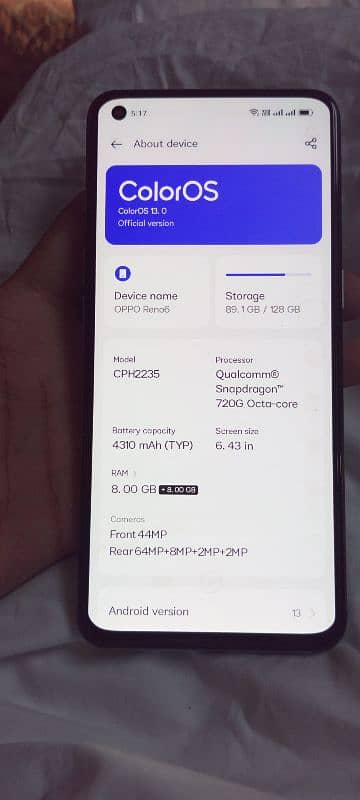 Oppo reno 6 condition 10/9 with original charger and box 0