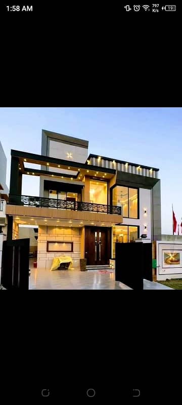 10 Marla brand new designer dubbel highted luxury house in bahria town Lahore sector c 0