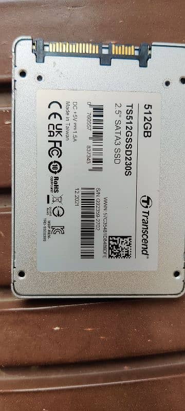 512GB SSD Hard Drive totally new just used 3months 1