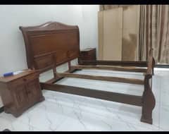 wooden bed just like new