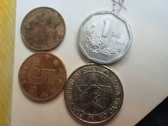 Very old coins of different countries are available