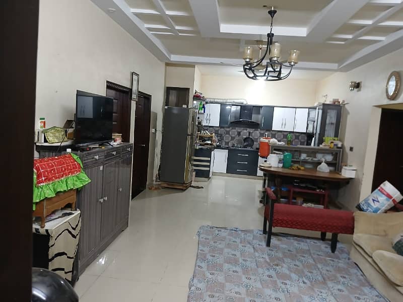 three bed dd first floor portion on 240 yards fore rent in johar 8