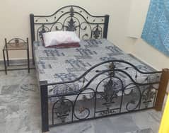 Bed set side tables | Iron bed | Double bed | Mattress Furniture