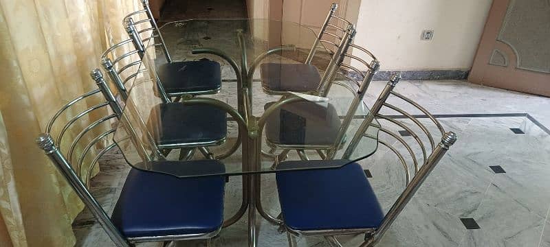 Steel Dining Table with 6-chairs 3